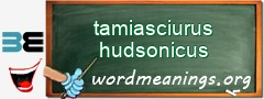 WordMeaning blackboard for tamiasciurus hudsonicus